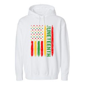 African American Freedom Day Afro Melanin Funny Gift Garment-Dyed Fleece Hoodie