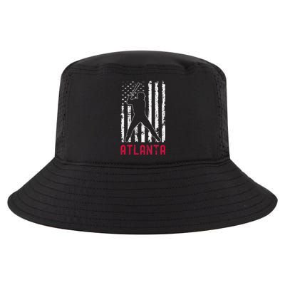 Atlanta American Flag Cool Comfort Performance Bucket Hat