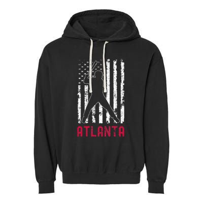 Atlanta American Flag Garment-Dyed Fleece Hoodie