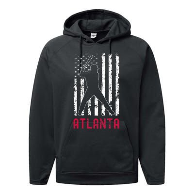 Atlanta American Flag Performance Fleece Hoodie