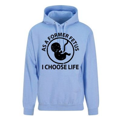 As A Former Fetus I Choose Pro Life Unisex Surf Hoodie