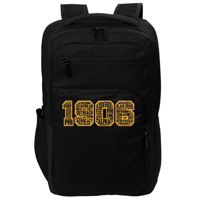 Alpha African Fraternity Hand Sign 1906 Words Impact Tech Backpack