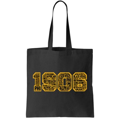 Alpha African Fraternity Hand Sign 1906 Words Tote Bag