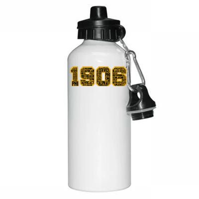 Alpha African Fraternity Hand Sign 1906 Words Aluminum Water Bottle 