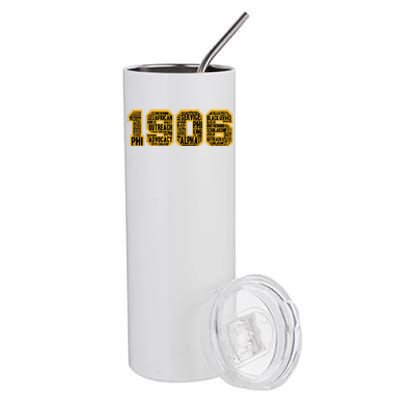 Alpha African Fraternity Hand Sign 1906 Words Stainless Steel Tumbler