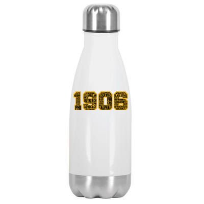 Alpha African Fraternity Hand Sign 1906 Words Stainless Steel Insulated Water Bottle