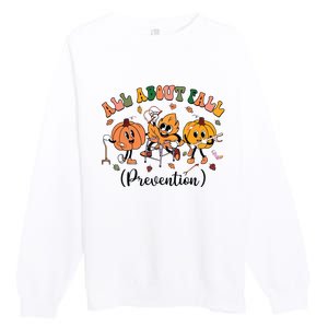 All About Fall Prevention Physical Therapy Funny Ot Ota Premium Crewneck Sweatshirt