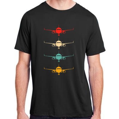 Aviation Airplane Flying Airline Funny Vintage Pilot Adult ChromaSoft Performance T-Shirt