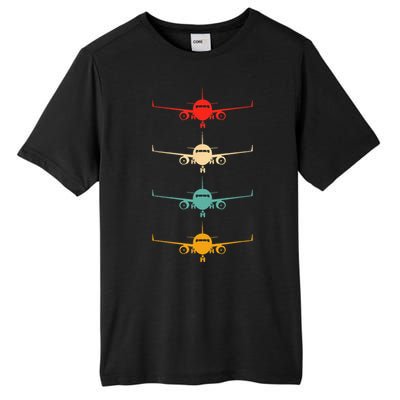 Aviation Airplane Flying Airline Funny Vintage Pilot Tall Fusion ChromaSoft Performance T-Shirt