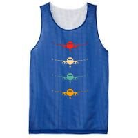 Aviation Airplane Flying Airline Funny Vintage Pilot Mesh Reversible Basketball Jersey Tank