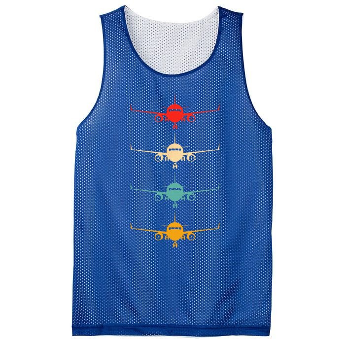 Aviation Airplane Flying Airline Funny Vintage Pilot Mesh Reversible Basketball Jersey Tank