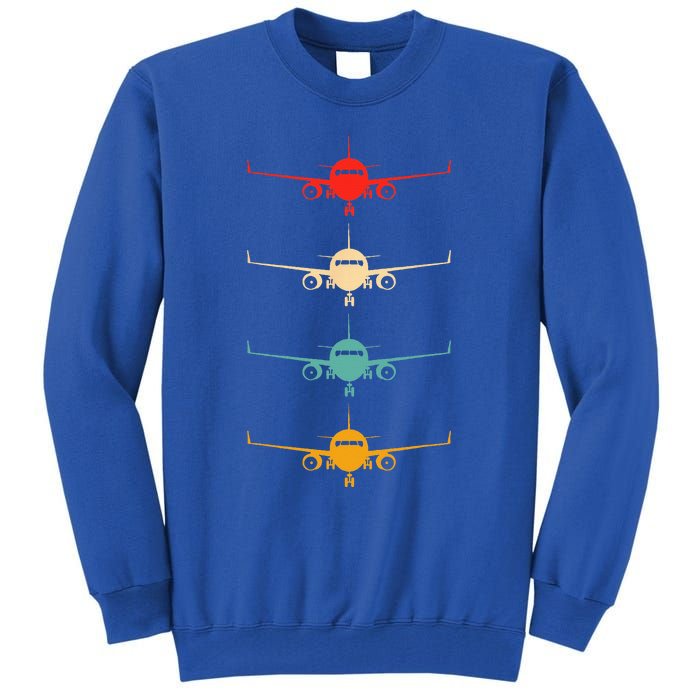 Aviation Airplane Flying Airline Funny Vintage Pilot Tall Sweatshirt