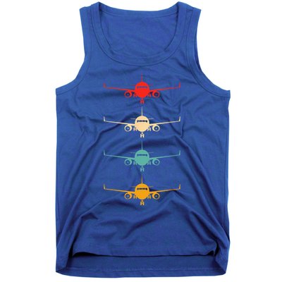 Aviation Airplane Flying Airline Funny Vintage Pilot Tank Top