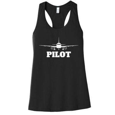 Aviation Airplane Flying Airline CoPilot Pilot Gift Women's Racerback Tank