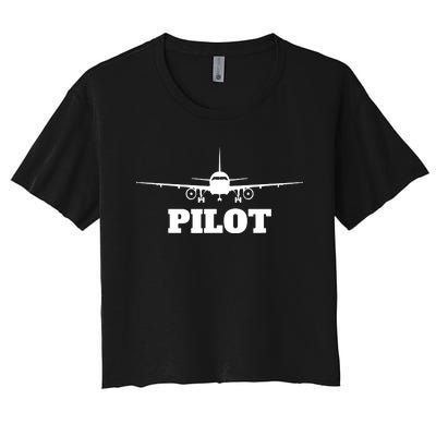 Aviation Airplane Flying Airline CoPilot Pilot Gift Women's Crop Top Tee