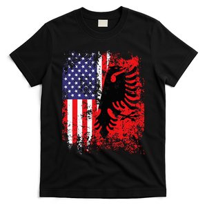 Albanian American Flag Patriotic USA Albania Flag T-Shirt