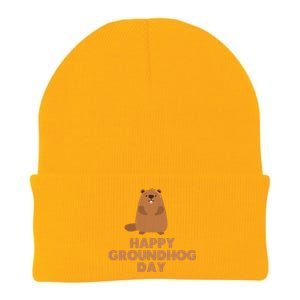 Awesome And Funny Happy Groundhog Day Knit Cap Winter Beanie