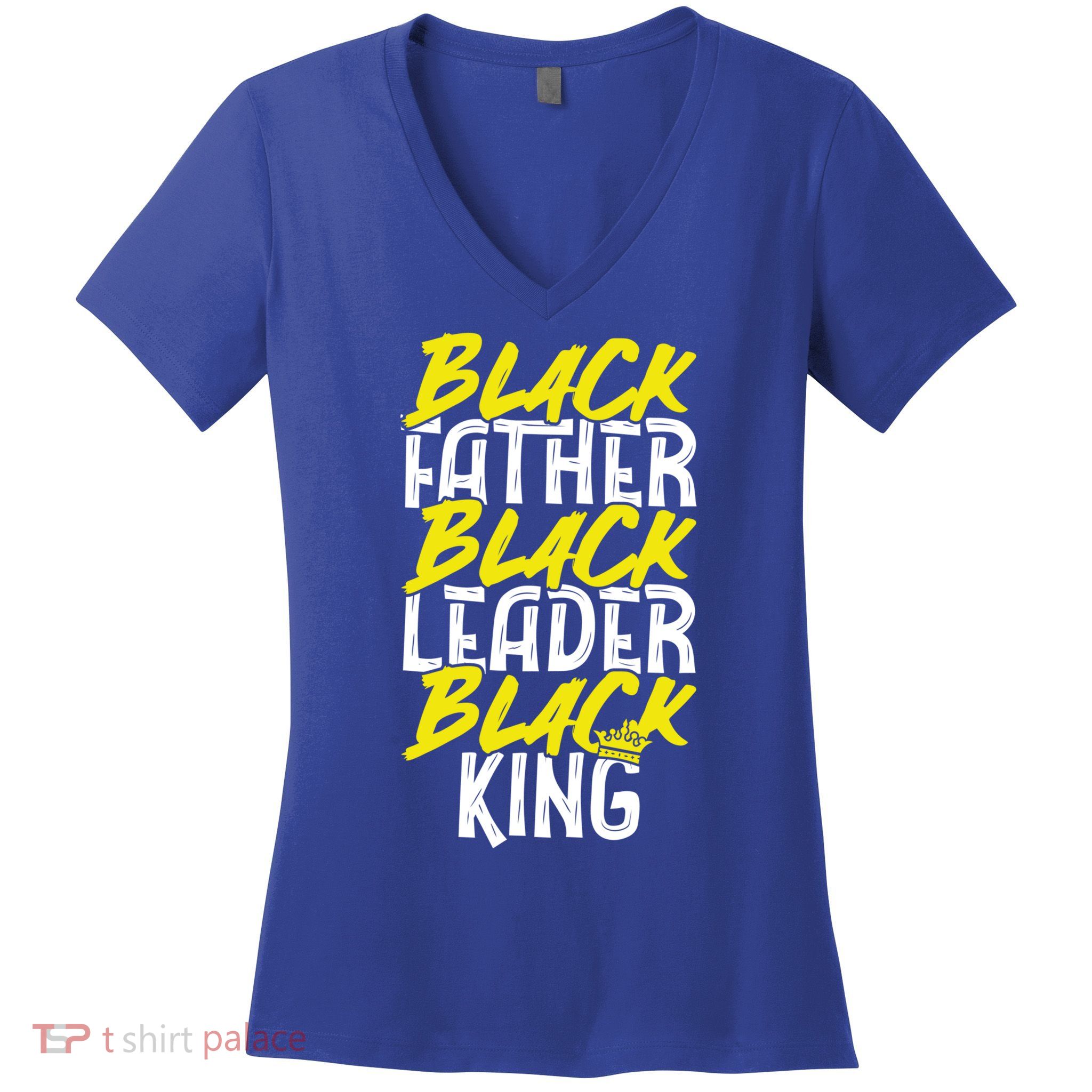 African American Family Dope Black Father Black Leader Lover Gift Women's V-Neck T-Shirt