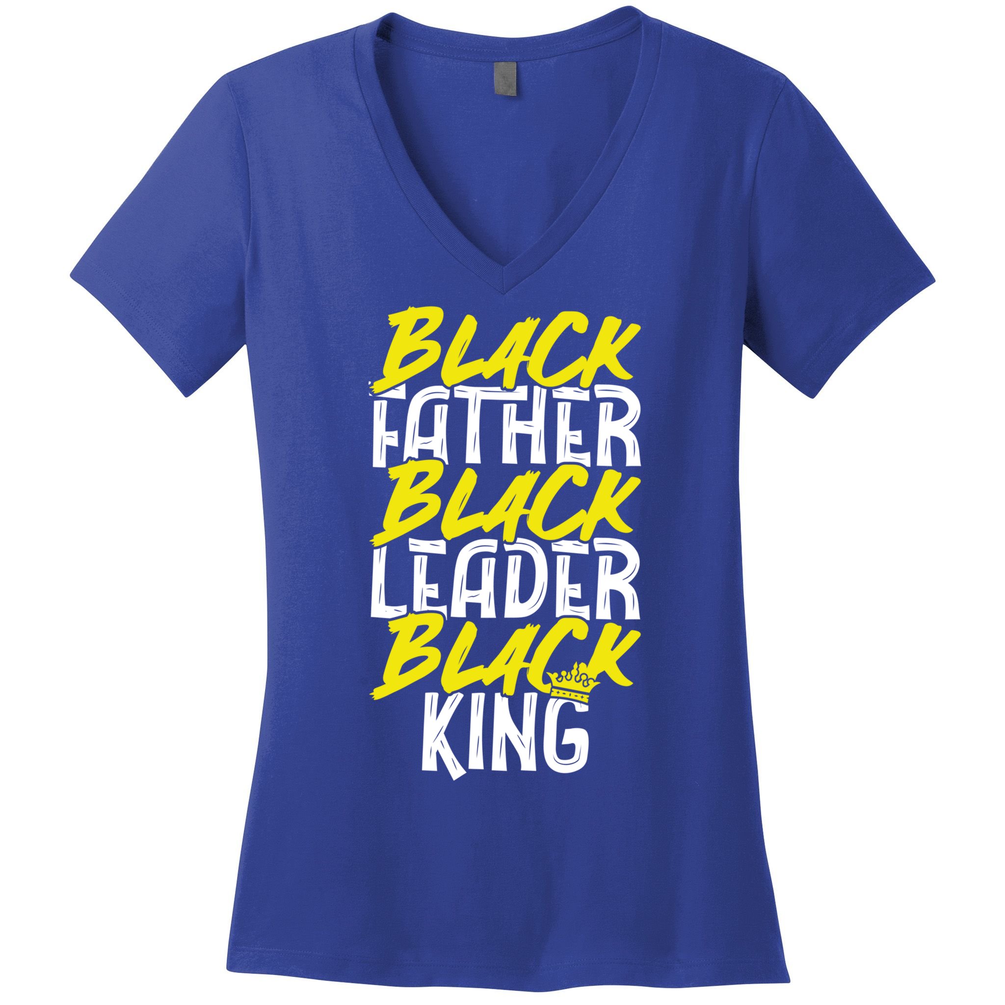 African American Family Dope Black Father Black Leader Lover Gift Women's V-Neck T-Shirt