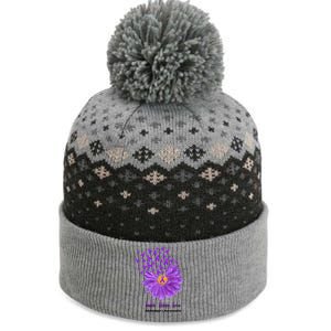 Alzheimer's Awareness Faith Hope Love The Baniff Cuffed Pom Beanie