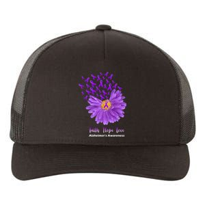 Alzheimer's Awareness Faith Hope Love Yupoong Adult 5-Panel Trucker Hat