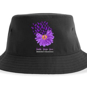 Alzheimer's Awareness Faith Hope Love Sustainable Bucket Hat