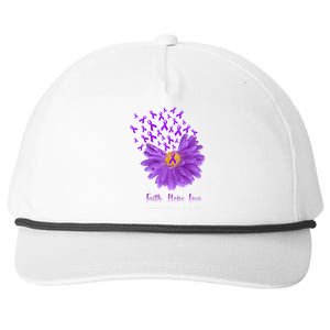 Alzheimer's Awareness Faith Hope Love Snapback Five-Panel Rope Hat