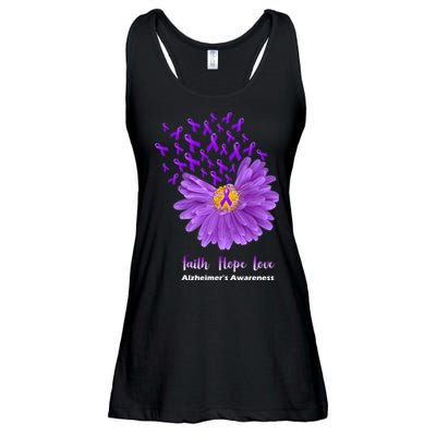 Alzheimer's Awareness Faith Hope Love Ladies Essential Flowy Tank