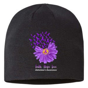 Alzheimer's Awareness Faith Hope Love Sustainable Beanie