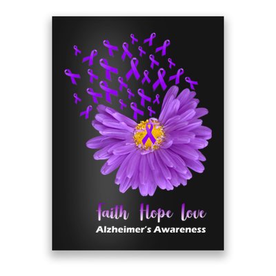 Alzheimer's Awareness Faith Hope Love Poster