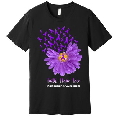 Alzheimer's Awareness Faith Hope Love Premium T-Shirt