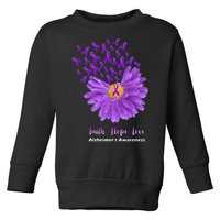 Alzheimer's Awareness Faith Hope Love Toddler Sweatshirt