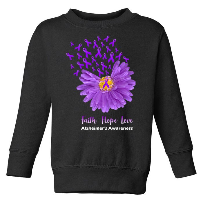 Alzheimer's Awareness Faith Hope Love Toddler Sweatshirt