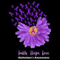 Alzheimer's Awareness Faith Hope Love Toddler T-Shirt
