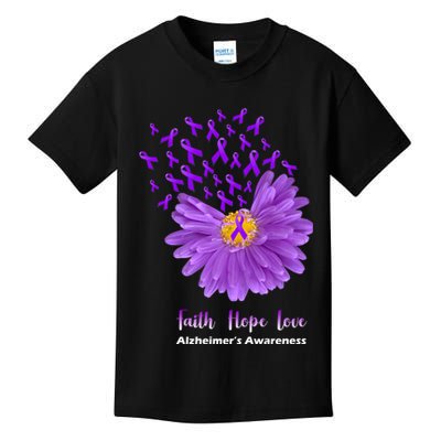 Alzheimer's Awareness Faith Hope Love Kids T-Shirt