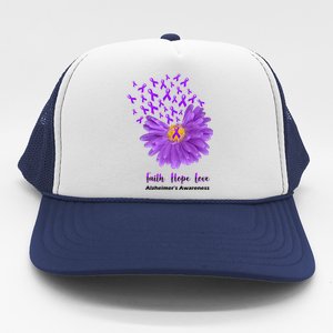 Alzheimer's Awareness Faith Hope Love Trucker Hat