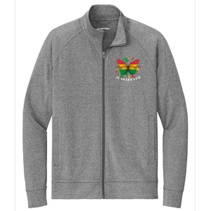 African American Freedom Black Pride Juneteenth Butterfly Stretch Full-Zip Cadet Jacket