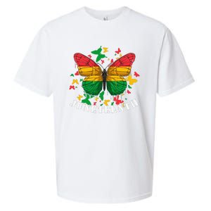 African American Freedom Black Pride Juneteenth Butterfly Sueded Cloud Jersey T-Shirt