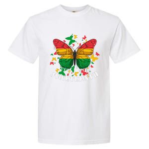 African American Freedom Black Pride Juneteenth Butterfly Garment-Dyed Heavyweight T-Shirt