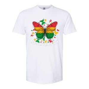 African American Freedom Black Pride Juneteenth Butterfly Softstyle CVC T-Shirt