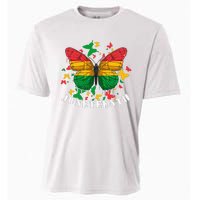 African American Freedom Black Pride Juneteenth Butterfly Cooling Performance Crew T-Shirt