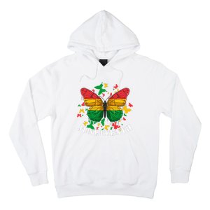 African American Freedom Black Pride Juneteenth Butterfly Hoodie