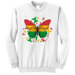 African American Freedom Black Pride Juneteenth Butterfly Sweatshirt