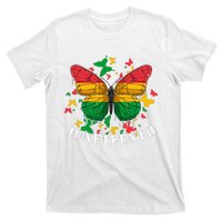 African American Freedom Black Pride Juneteenth Butterfly T-Shirt