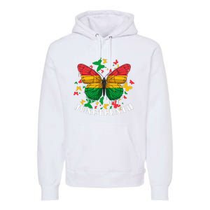 African American Freedom Black Pride Juneteenth Butterfly Premium Hoodie