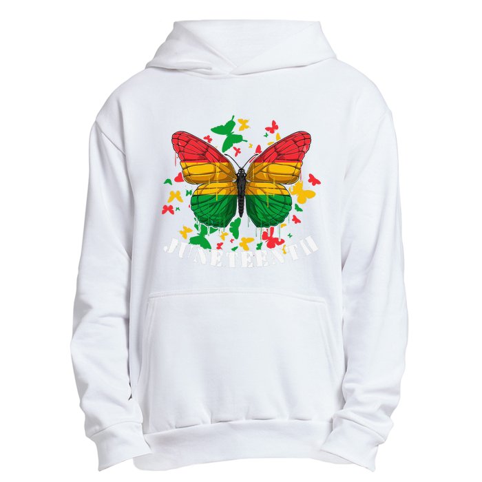 African American Freedom Black Pride Juneteenth Butterfly Urban Pullover Hoodie