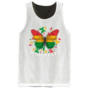 African American Freedom Black Pride Juneteenth Butterfly Mesh Reversible Basketball Jersey Tank