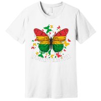 African American Freedom Black Pride Juneteenth Butterfly Premium T-Shirt