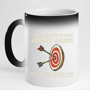 Archery Archer Funny Bowman Bow Archer 11oz Black Color Changing Mug