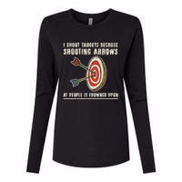 Archery Archer Funny Bowman Bow Archer Womens Cotton Relaxed Long Sleeve T-Shirt